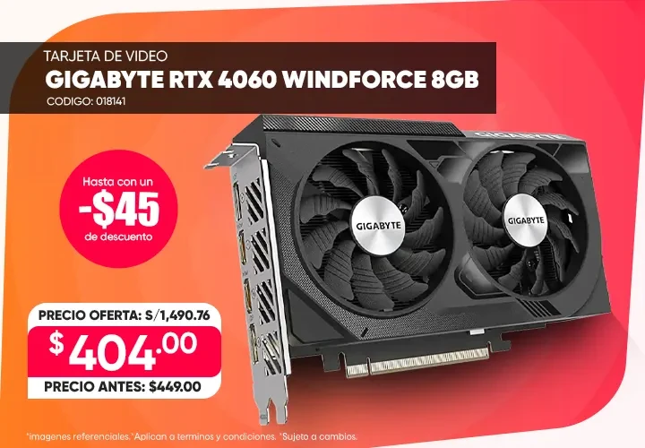 Tarjeta De Video Gigabyte Rtx 4060 8gb