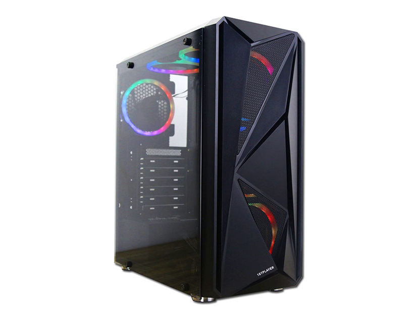 CASE 1STPLAYER FIREROSE F4 ( F4 ) S/ FUENTE | 1 PANEL VIDRIO | LED -RGB