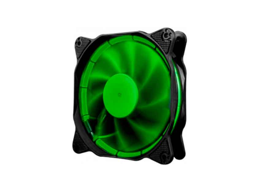 COOLER PARA CASE 1STPLAYER FIRERING, 120X120X25M, CON ILUMINACION LED GREN, 3 - 4 PINES PERIFERICOS (FIRERING)