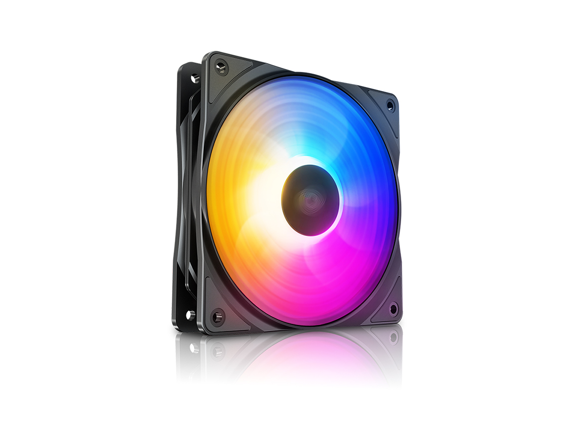 COOLER PARA CASE DEEP RF120FS, 120X120X25M, CON ILUMINACION LED RGB, 4 PINES (DP-FLED3-RF120-FS)