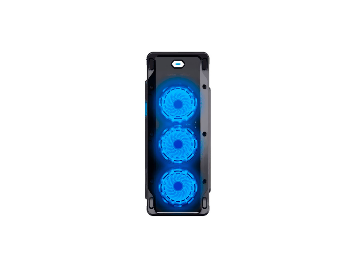 CASE GAMEMAX ( KINGLIGHT BLUE ) 550W | NEGRO | 2 PANEL ACRILICO | LED- AZUL