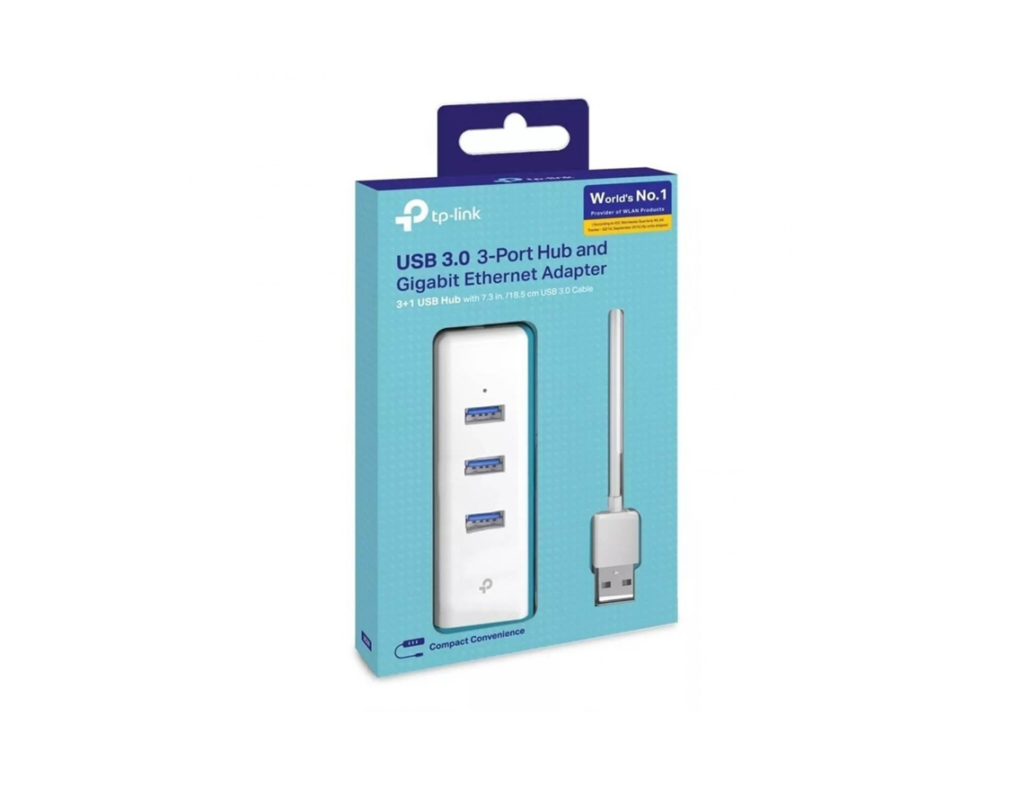 ADAPTADOR DE RED + 3 USB HUB TP-LINK ( UE330 ) 2 EN 1 | 3.0 |