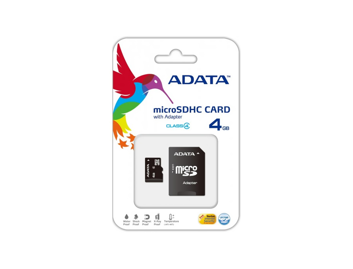 Memoria Micro Sd Adata 4gb C Card Adaptador Tarjeta Sd Para Pc De Escritorio Laptop Dispositivos