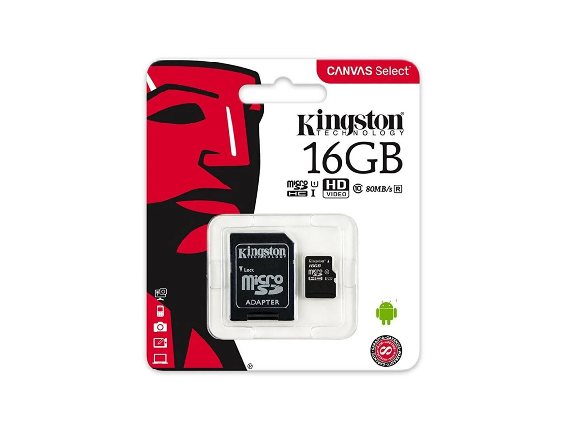 Memoria Micro Sd Kingston 16gb C Card Adaptador Tarjeta Sd Para Pc De Escritorio Laptop Dispositivos