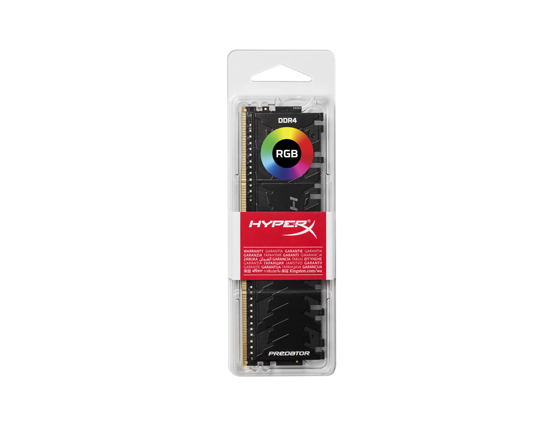 MEM. RAM HYPERX PREDATOR DDR4 8GB/3200 ( HX432C16PB3A/8 ) NEGRO | LED- RGB