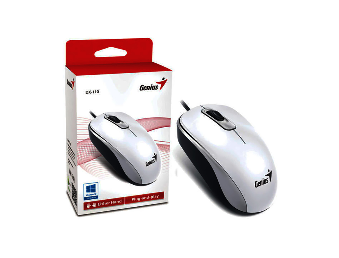 MOUSE GENIUS DX-110 ( 31010116102 ) BLANCO / NEGRO