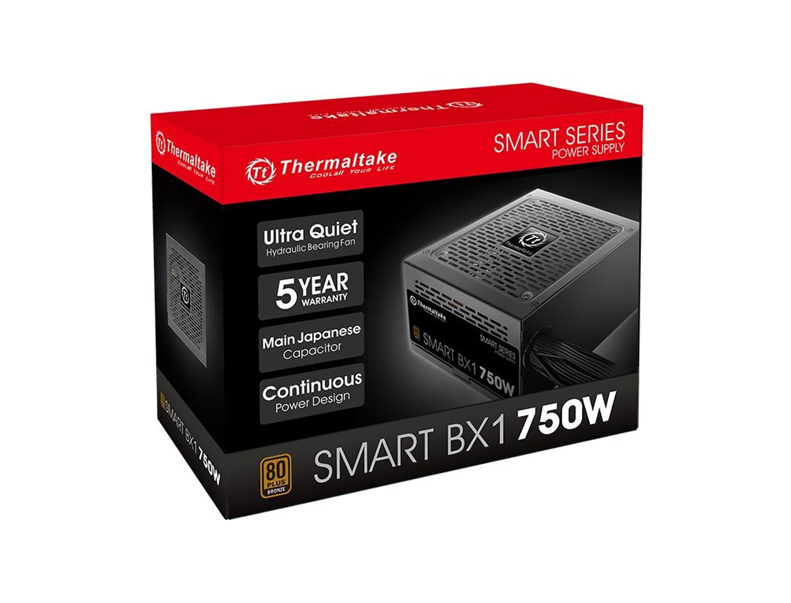 FUENTE DE PODER THERMALTAKE 750W ATX, BRONZE 80 PLUS BX1, NO MODULAR, COLOR  NEGRO (PS-SPD-0750NNFABU-1)