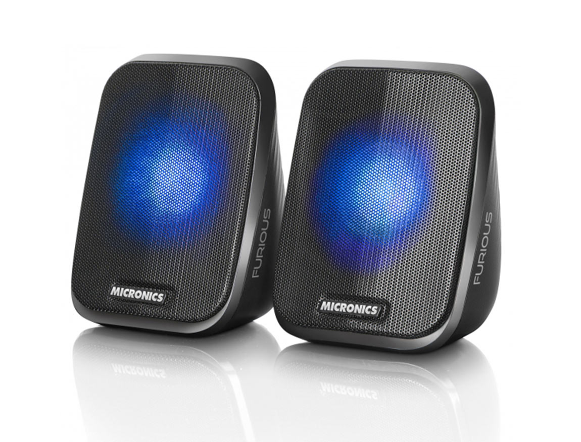 PARLANTE MICRONICS FURIOUS ( MIC S303 ) 8 WATTS | NEGRO | LED -AZUL