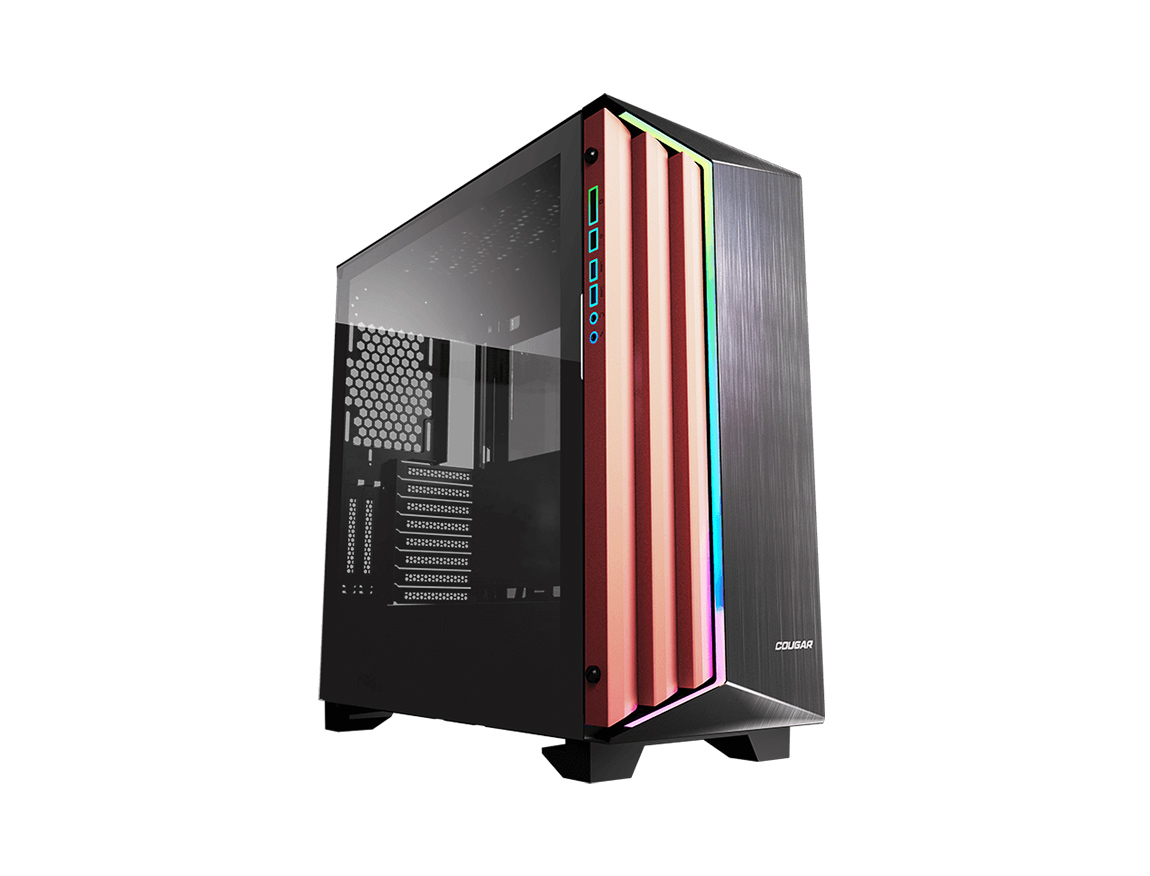 CASE COUGAR DARK BLADER S ( 3858M30.0001 ) S/ FUENTE | NEGRO | 2 PANEL VIDRIO |