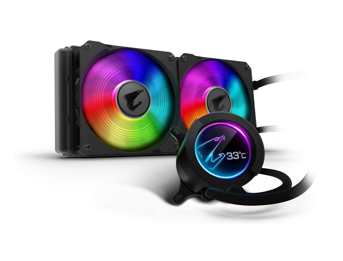 SISTEMA DE ENFRIAMIENTO GIGABYTE LIQUIDO AORUS 280, 315X143X30MM, RODAMIENTO DE 2 BOLAS, 2 VENTILADORES LED, RADIADOR DE ALUMINIO(AORUS LIQUID COOLER)