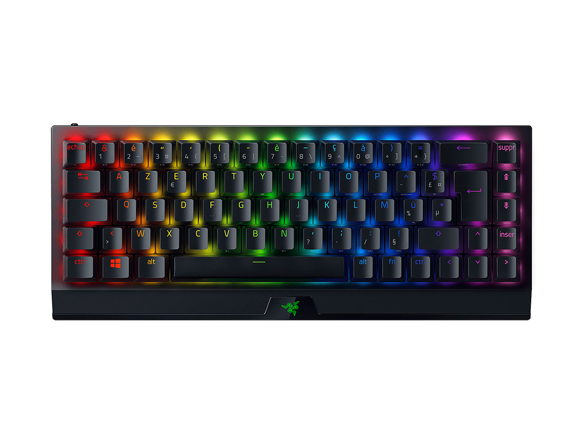 TECLADO RAZER GAMER INALAMBRICO BLACKWIDOW V3 MINI HYPERSPEED, CON ILUMINACION RGB LED, INTERRUPTOR MECÁNICO AMARILLO (RZ03-03890900-R311)