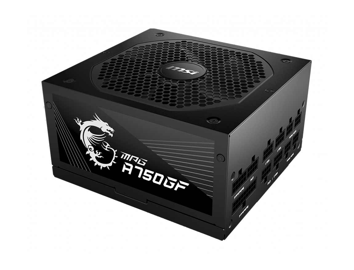 FUENTE MSI 750W ATX, GOLD 80 PLUS, MPG A750GF MODULAR, COLOR NEGRO (306-7ZP0B12-CE0)