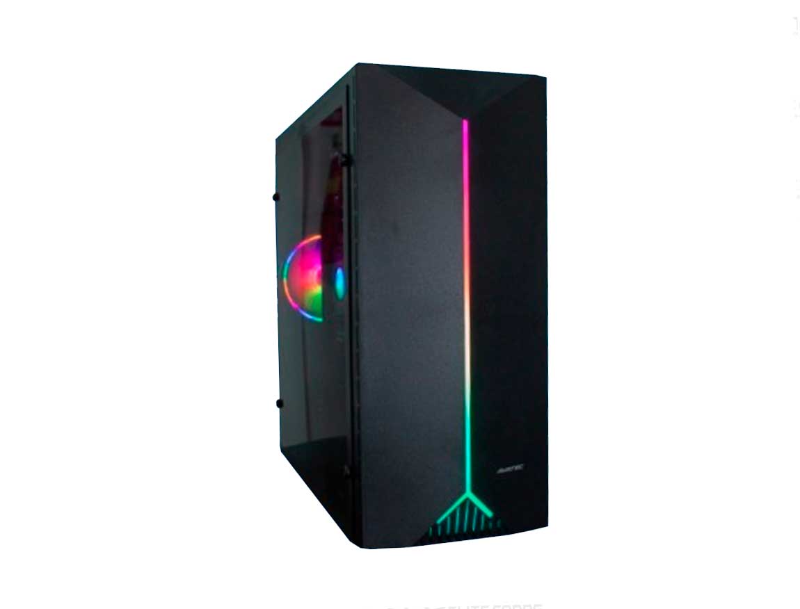 CASE AVATEC ( CCA-3243B ) 450W | 1 PANEL ACRILICO | LED - RGB