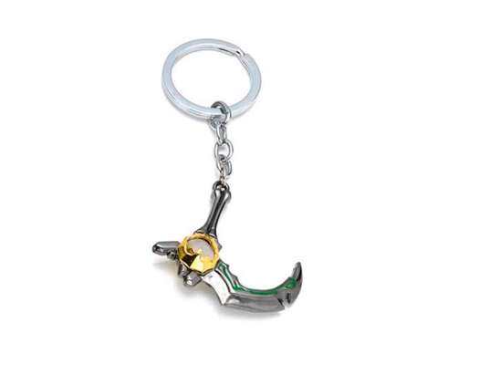 Llavero Dota, Color Dorado En Forma De Garra, Con Esfera Rojo Incrustada, 2 Mod ( Slark Skadi Silver )
