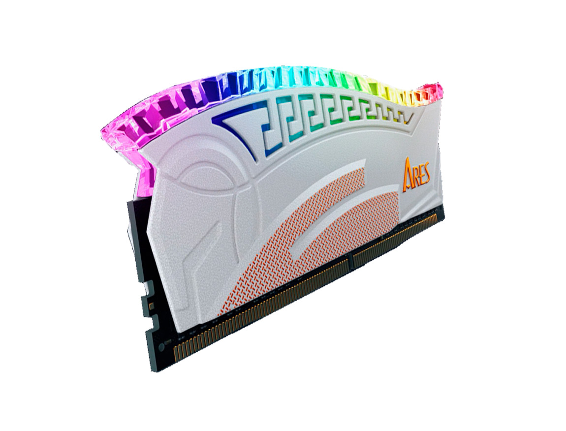 MEMORIA RAM DATO DDR4 16GB (8GBX2), FRECUENCIA 3600 MHZ, AMOR GAMING WHITE CON ILUMINACION LED RGB, PARA PC DE ESCRITORIO (AMRGB8GX216G36W)