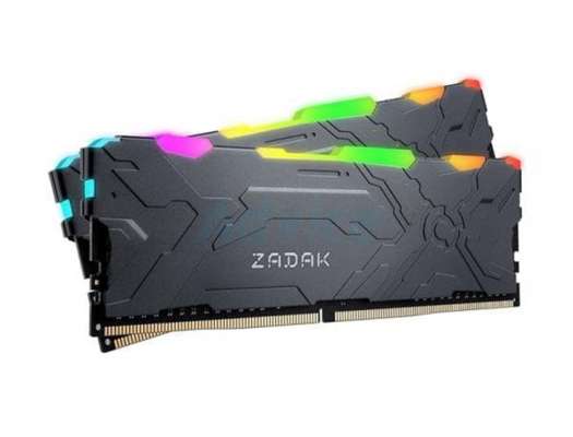 MEMORIA RAM ZADAK DDR4 16GB (8GBX2), FRECUENCIA 3200 MHZ, MOAB NEGRO RGB LED, PARA PC DE ESCRITORIO (ZD4-MO132C28-16GYG2)