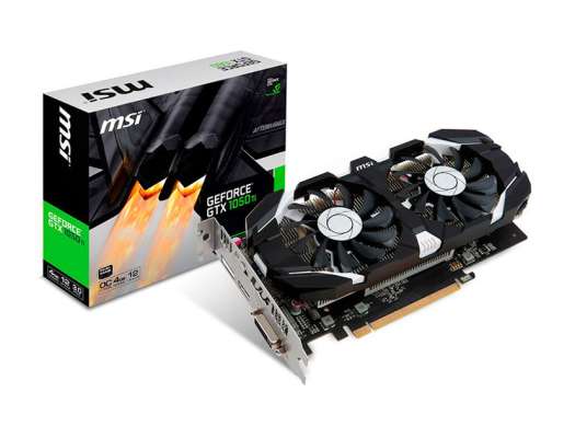 TARJ. VIDEO MSI GTX1050TI 4GB DDR5 NVIDIA (GTX 1050 TI 4GT OC) 128 BIT
