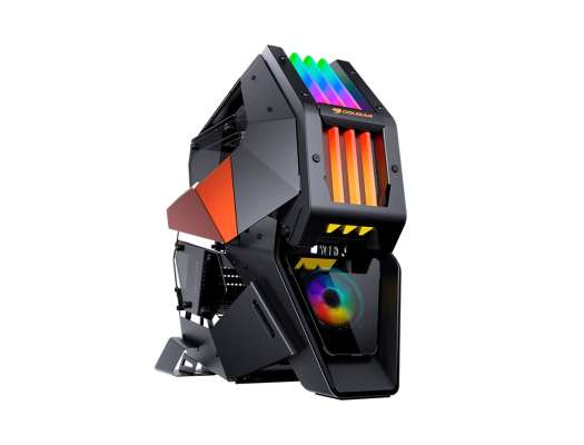 CASE COUGAR CONQUER 2 ( 109CM10001-03 ) S/ FUENTE | NEGRO C/ NARANJA | 2 PANEL V