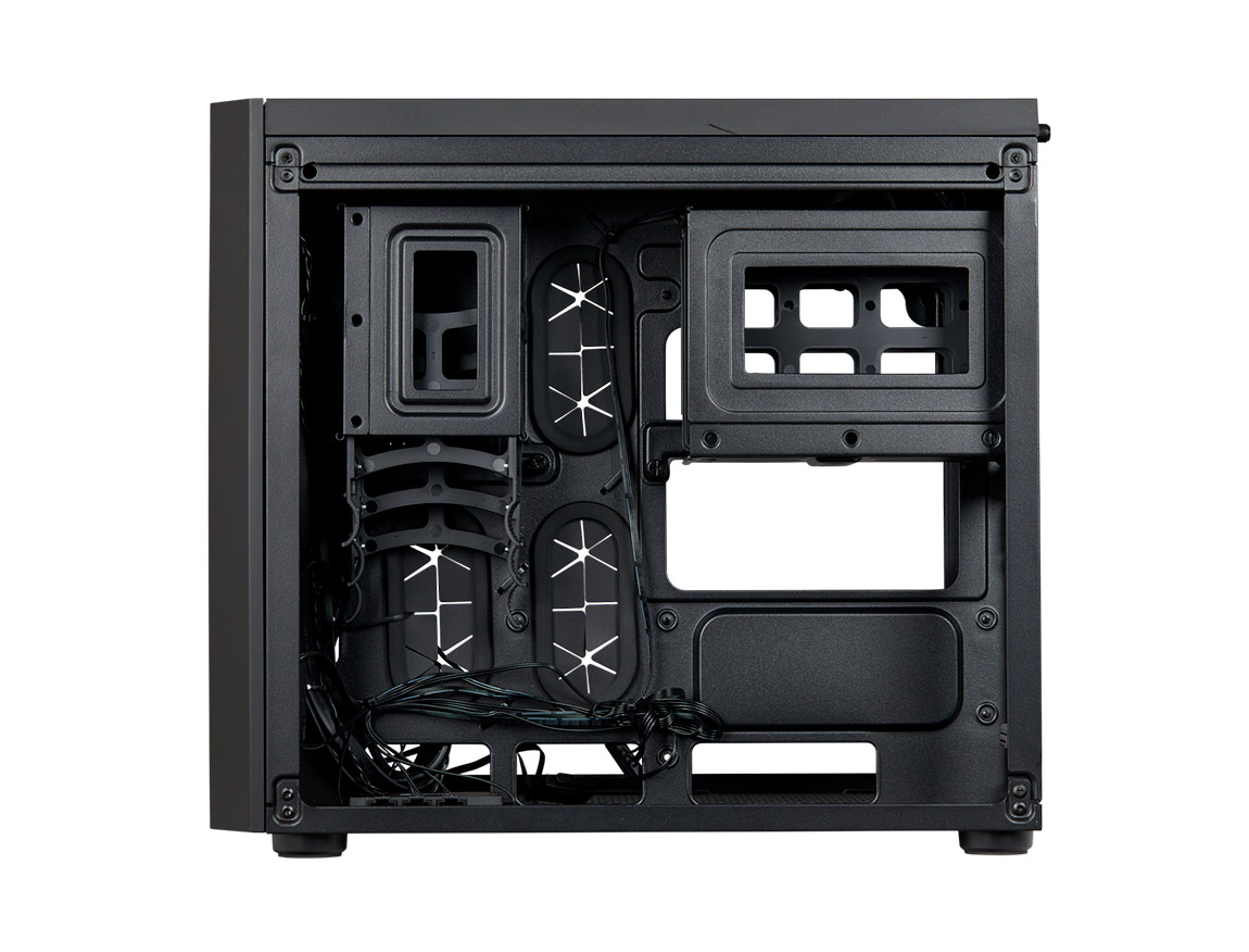 CASE CORSAIR CRYSTAL 280X SIN FUENTE, CON PANEL LATERAL DE VIDRIO TEMPLADO, 2 VENTILADROES LED RGB, 2 PUERTOS USB, COLOR NEGRO  (CC-9011135-WW)