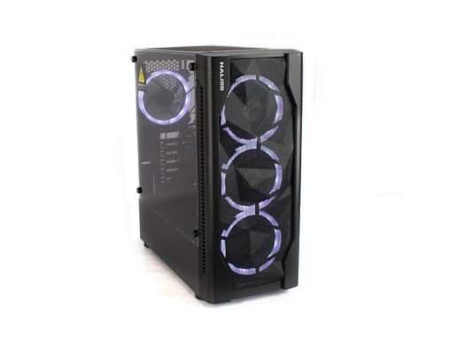 CASE HALION SPARTA 848 ( SPARTA MOD. 848 ) 450W | 1 PANEL VIDRIO | 4 COOLER FAN | LED -RGB
