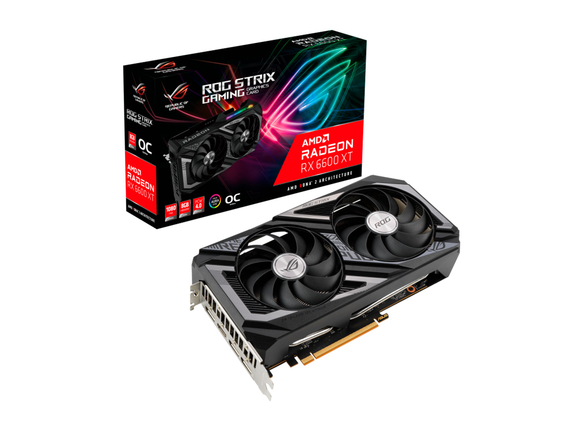 TARJ. VIDEO ASUS ROG STRIX RADEON RX 6600 XT OC 8GB GDDR6 ( ROG-STRIX-RX6600XT-O8G-GAMING ) GAMING OC | HDMI - DP | 128BITS