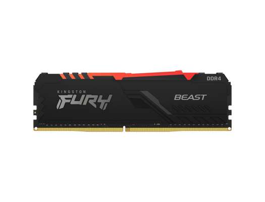 MEMORIA RAM KINGSTON DDR4 16GB, FRECUENCIA 2666 MHZ, FURY BEAST NEGRO, PARA PC DE ESCRITORIO ( KF426C16BB1A/16 )