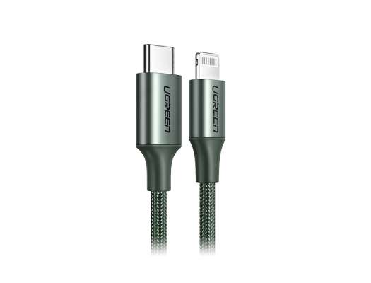 CABLE USB-C A LIGHTNING UGREEN ( 6957303885640 ) NEGRO | APPLE MFI CERTIFICADO | 1 METRO