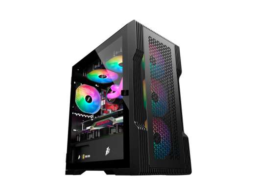 CASE 1STPLAYER TRILOBITE T3 ( T3 NEGRO ) | GAMING | NEGRO | S/ FUENTE | LED - RGB