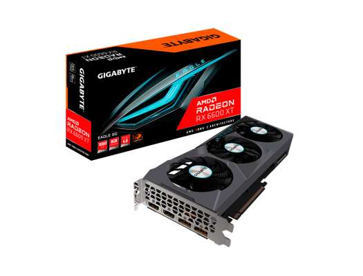 TARJ. VIDEO GIGABYTE RADEON RX 6600 XT EAGLE 8GB GDDR6 ( GV-R66XTEAGLE-8GD ) | WINDFORCE 3X |  DP - HDMI | 128BITS