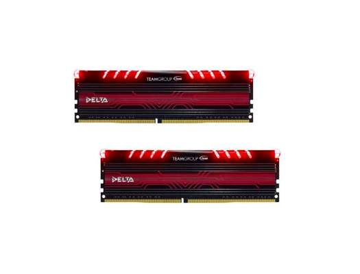 MEM. RAM TEAMGROUP T-FORCE DELTA DDR4 16GB(2X8)/3000MHZ ( TF3D416G3000HC16CD01 ) | GAMING | CL16-18-18-38 | BLACK | LED-RGB