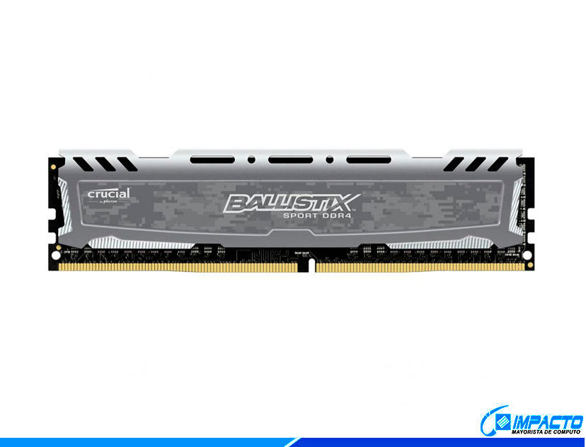 MEMORIA RAM CRUCIAL DDR4 16GB, FRECUENCIA 2400 MHZ, BALLISTIX NEGRO, PARA PC DE ESCRITORIO  (BLS16G4D240FSB)