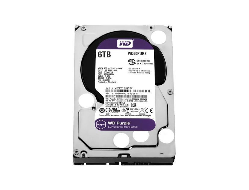 HDD WESTER DIGITAL 6TB ( WD63PURZ ) PURPURA | 256MB | 5400RPM