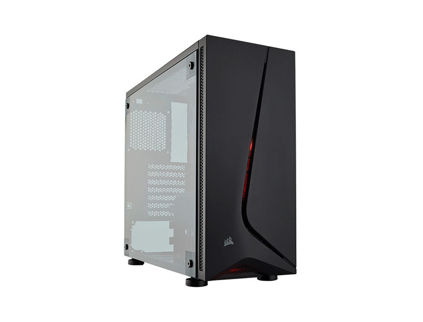 CASE CORSAIR SPEC-05 ( CC-9011138-WW ) S/ FUENTE | NEGRO | 1 PANEL ACRILICO | LED- ROJO