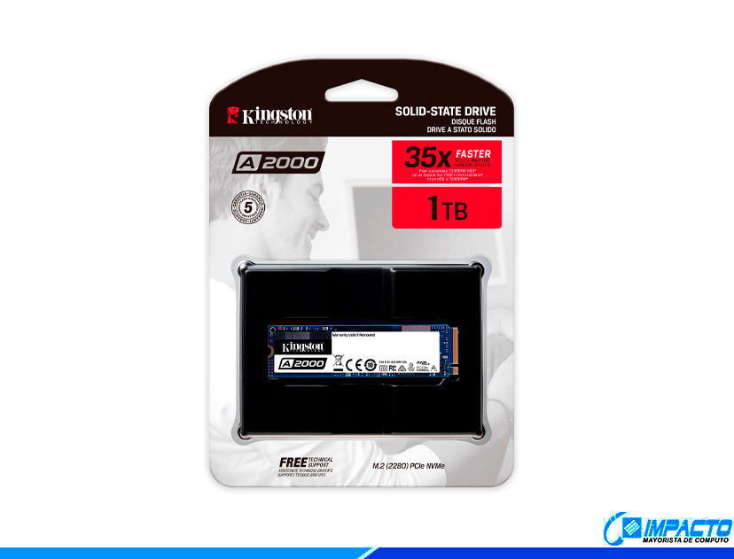 SSD M.2 SOLIDO KINGSTON A2000 1TB ( SA2000M8/1000G ) 80MM