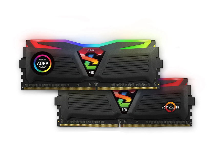 MEM. RAM GEIL SUPER LUCE DDR4 16GB(2X8)/3000 ( GALS416GB3000C16ADC ) NEGRO | LED