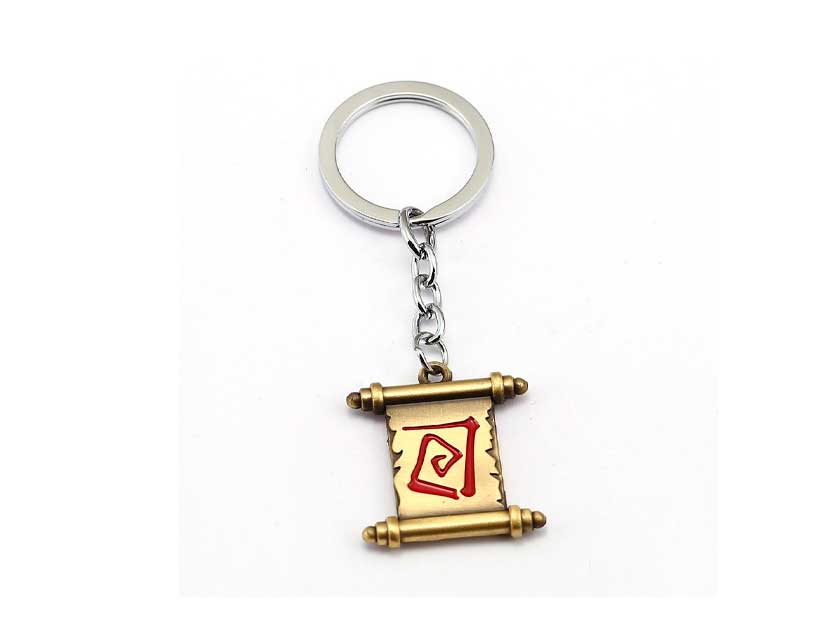 Llavero Dota Magic Scroll, Color Bronze, Forma De Pergamino, 2 Mod (magic Scroll)