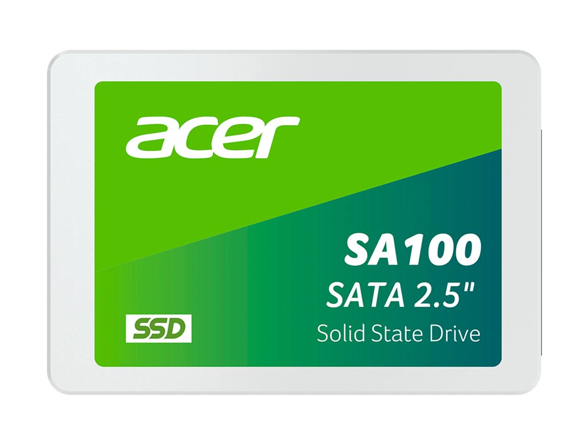 DISCO SOLIDO SSD SATA 2.5 ACER 480GB SA100, UNIDAD DE ALMACENAMIENTO, COMPATIBLE CON LAPTOP Y PC DE ESCRITORIO (BL.9BWWA.103)