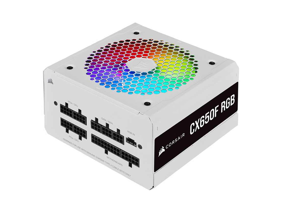 FUENTE CORSAIR CX650F RGB WHITE ( CP-9020226-NA ) 650W | BRONZE | MODULAR | LED