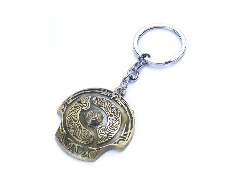 Llavero Dota Champion Shield Gold, Color Bronze, Forma De Escudo, 2 Mod ( Champion Shield Gold )