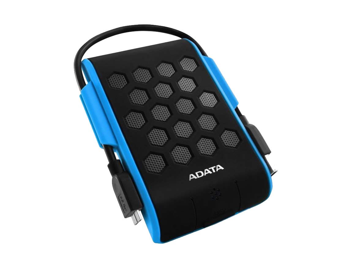 Disco Duro Externo Adata 2tb Hd720 Anti Golpe, Conexion Usb 3.0, Unidad De Almacenamiento Portable, Negro C/ Azul (ahd720-2tu31-cbl)