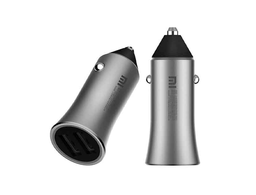 Cargador Xiaomi Para Autos , 2 Puertos Usb, Compatible Para Ipad, Sony, Huawei, Tabletas, TelÉfonos Inteligentes, Color Plata (cc05zm)