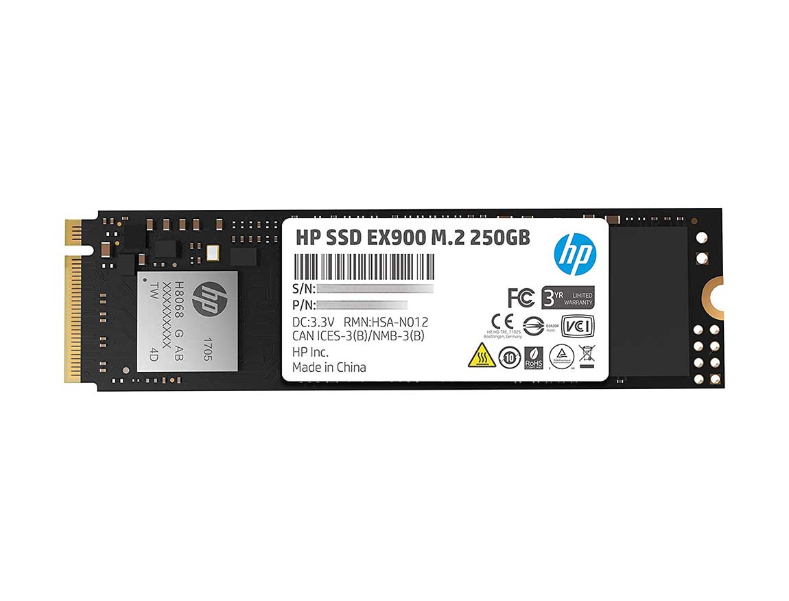 Unidad De Almacenamiento Ssd M.2 Pcie Hp 250gb Nvme Ex900, 2280 (2yy43aa#abb) 2100mb/s