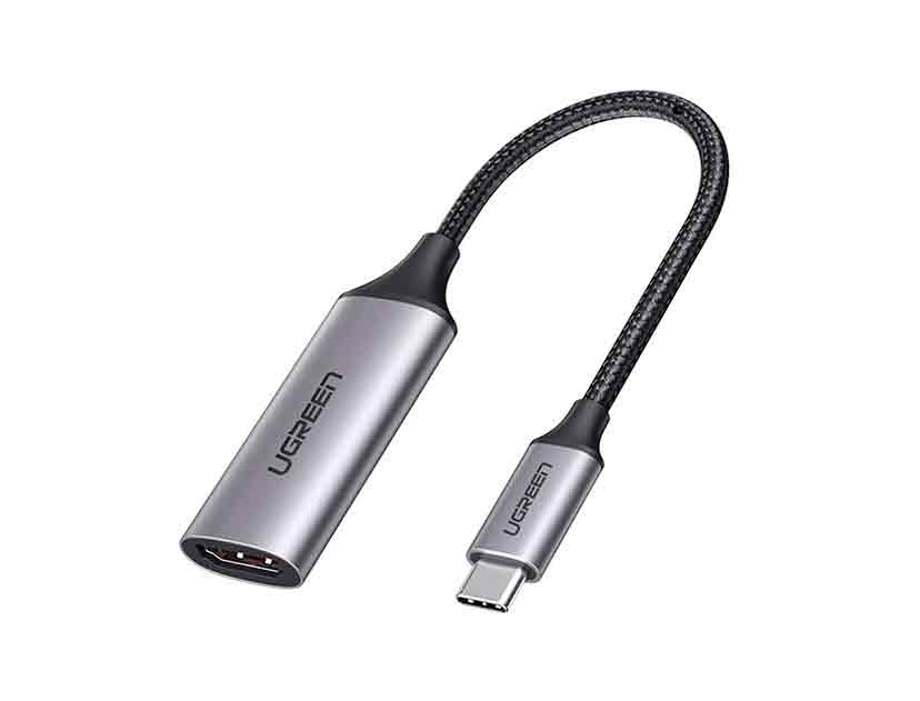 Cable Adaptador De Puerto Usb Tipo C Macho -- A -- Puerto Hdmi  Hembra, Ugreen, Cable De 10cm, Color Gris (6957303874446)