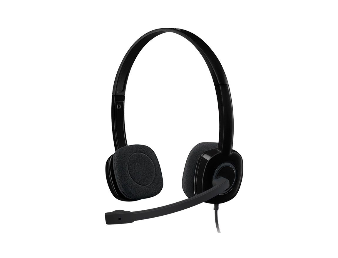 Auricular Logitech Stereo H-151 (981-000587) Con Microfono, Negro