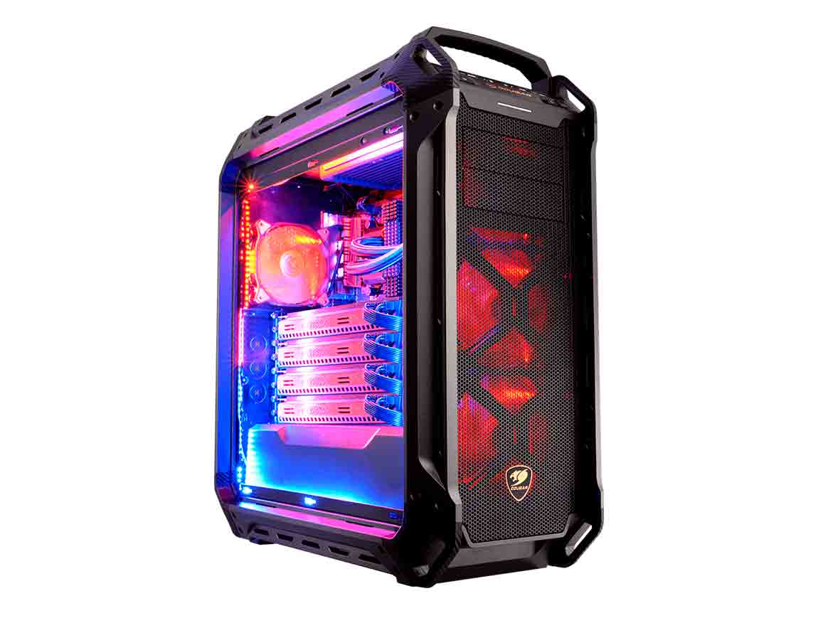 CASE COUGAR PANZER MAX-G ( 106AMK0015-00 ) S/ FUENTE | NEGRO | 2 PANEL VIDRIO