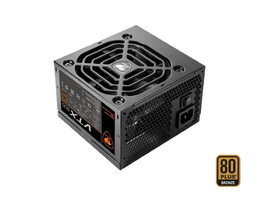FUENTE DE PODER COUGAR 600W ATX, BRONZE 80 PLUS, NO MODULAR, COLOR NEGRO (CGR-BS-600)