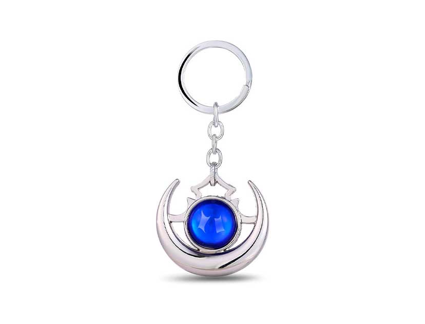 Llavero Dota Shadow Amulet, Colgante Color Plata Con Esfera Zul Incrustada, 2 Mod ( Shadow Amulet )