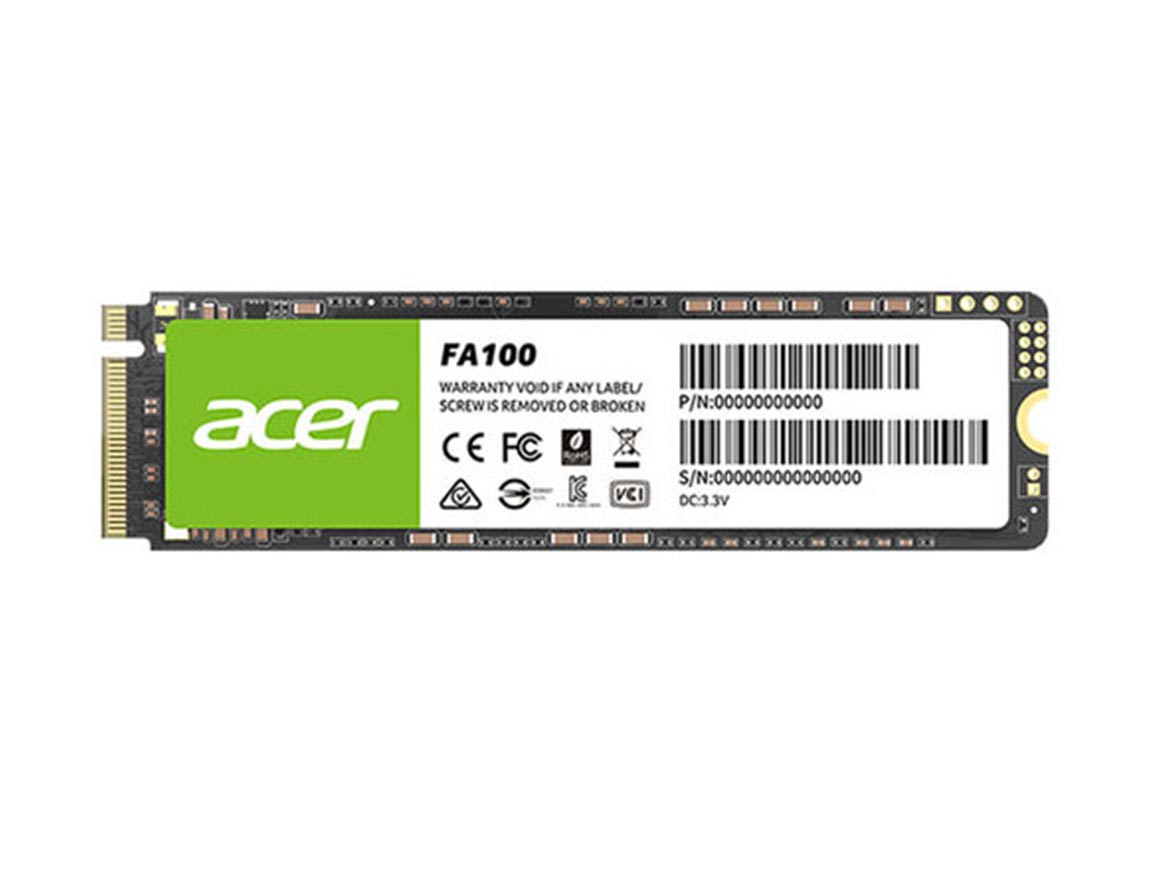 DISCO SOLIDO SSD M.2 PCIE ACER 128GB 2280 FA100 GEN3X4, UNIDAD INTERNA DE ESTADO SOLIDO, PARA PC, LAPTOP, LECTURA 950MB/S (BL.9BWWA.117)