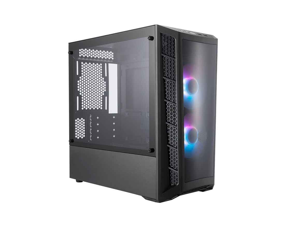 CASE COOLER MASTER MASTERBOX MB320L SIN FUENTE, CON PANEL LATERAL DE VIDRIO TEMPLADO, 2 VENTILADORES FRONTALES LED RGB, 2 PUERTOS USB (MCB-B320L-KGNN-