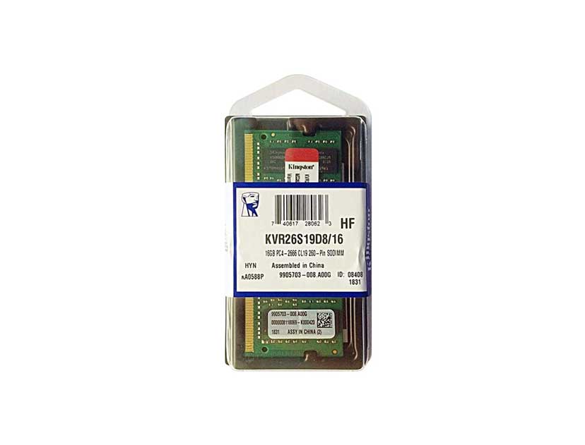 MEM. SODIMM KINGSTON DDR4 16GB/2666 ( KVR26S19D8/16 )